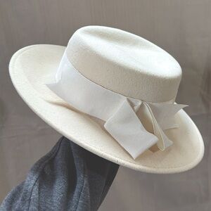 Eaton‎ Vintage Cream Fedora Wool Women's Hat